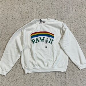 White University of Hawaii Rainbow Sweatshirt